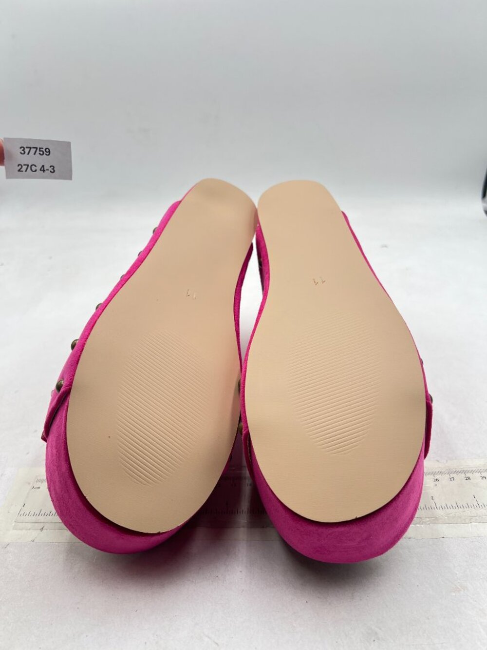 Wo Wagas Hot Pink Buckle Strap Mules Platform Slippers Chunky Mid Heel Sandals - Picture 7 of 8
